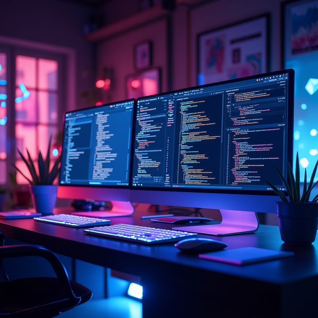 Web development and design illustration